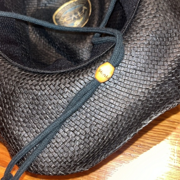 Scala Western Hat in black natural fiber size sm / med with chin strap - Picture 7 of 9